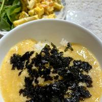 トロロご飯 韓国海苔かけてみました